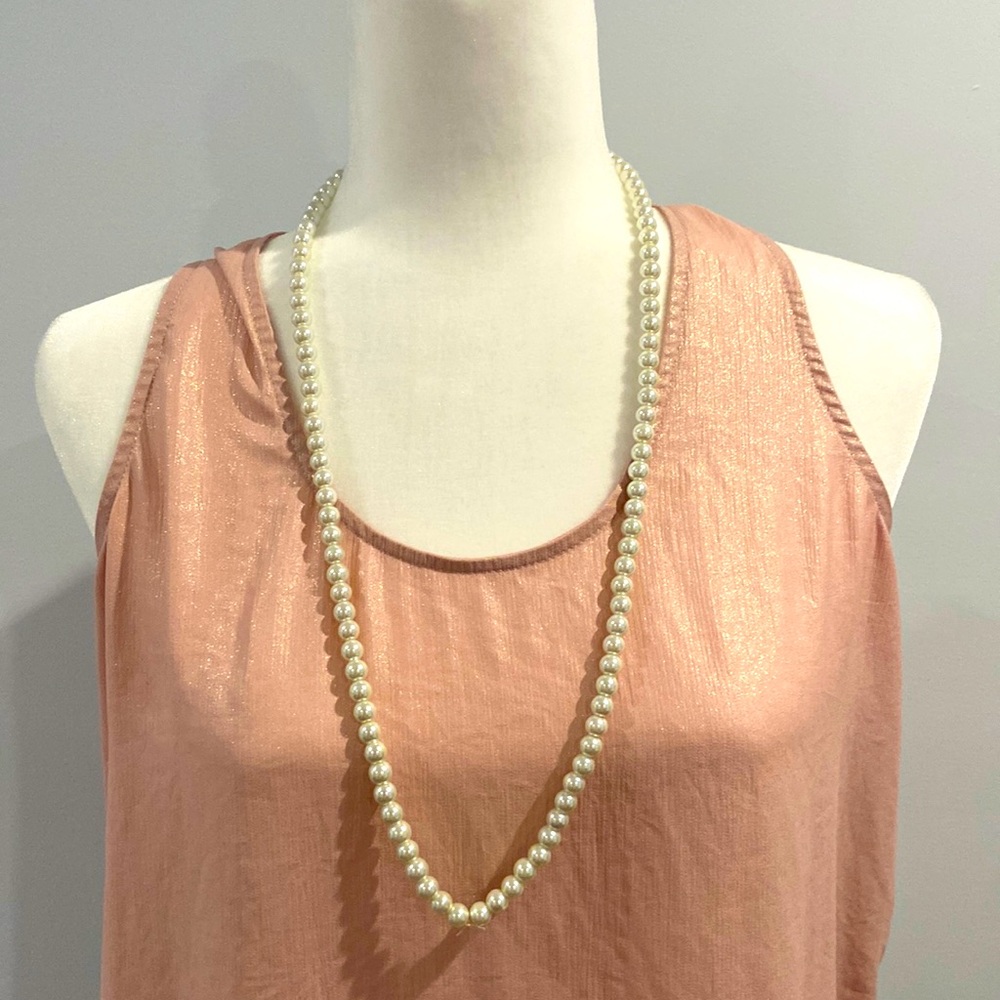 Faux Pearl Necklace and Earring set.